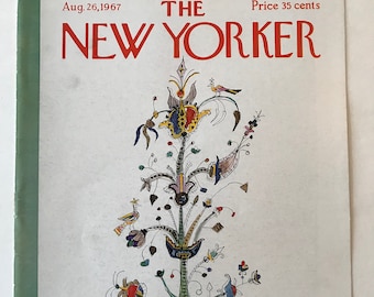 New Yorker Magazine Cover Vintage Aug 26, 1967 Illustration Art Framable print Wall Art