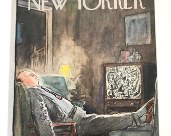 Portada de la revista New Yorker Vintage 11 de agosto de 1956 Ilustración arte framable impresión arte pared