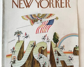 New Yorker Magazine Cover Vintage Julio 1, 1967 Ilustración Arte Framable impresión Wall Art