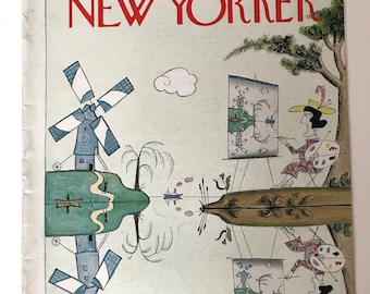 New Yorker Magazine Cover Vintage Julio 23, 1966 original, Ilustración Arte Framable impresión Wall Art