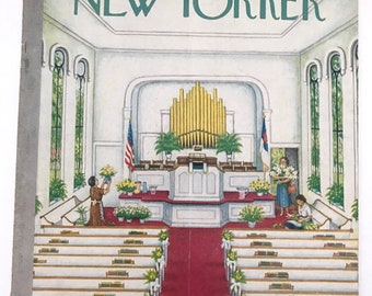 Portada de la revista New Yorker Vintage 8 de junio de 1957 Illustration Art Framable print Wall Art