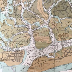 Jones Beach, Oyster Bay, Long Island Nautical Map Chart Original vintage 1983 Double Sided framable Coastal Wall Art Decor