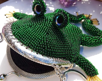 Green Frog Wallet – Unique Handmade Coin Purse