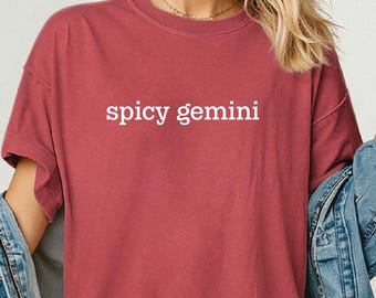 Camiseta Géminis picante, camiseta del zodíaco Géminis, regalo para amantes de la astrología, camiseta divertida con horóscopo y colores cómodos