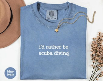 Camiseta "Prefiero bucear", Camiseta para buceadores, Regalo para amantes del buceo, Camiseta de aventuras submarinas, Camiseta de viajes de buceo, Camiseta para amantes del océano