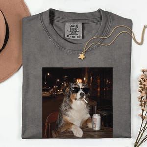 Aussie Beer Shirt | Funny Australian Shepherd Tee | Cool Dog Graphic T-Shirt | Dog Lover Gift