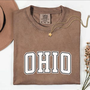 Ohio Comfort Colors® T-Shirt, Vintage State Tee, Midwest Travel Gift