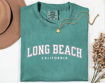 Camisa Long Beach California Comfort Colors, camiseta de férias, presente de viagem