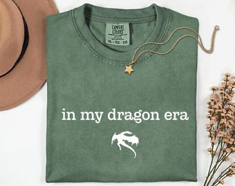 In My Dragon Era Comfort Colors®, Book Lover Shirt, Reading shirt, Book Club Shirt, Dragon Lover Gift, Book Lover Gift, Bookworm Shirt