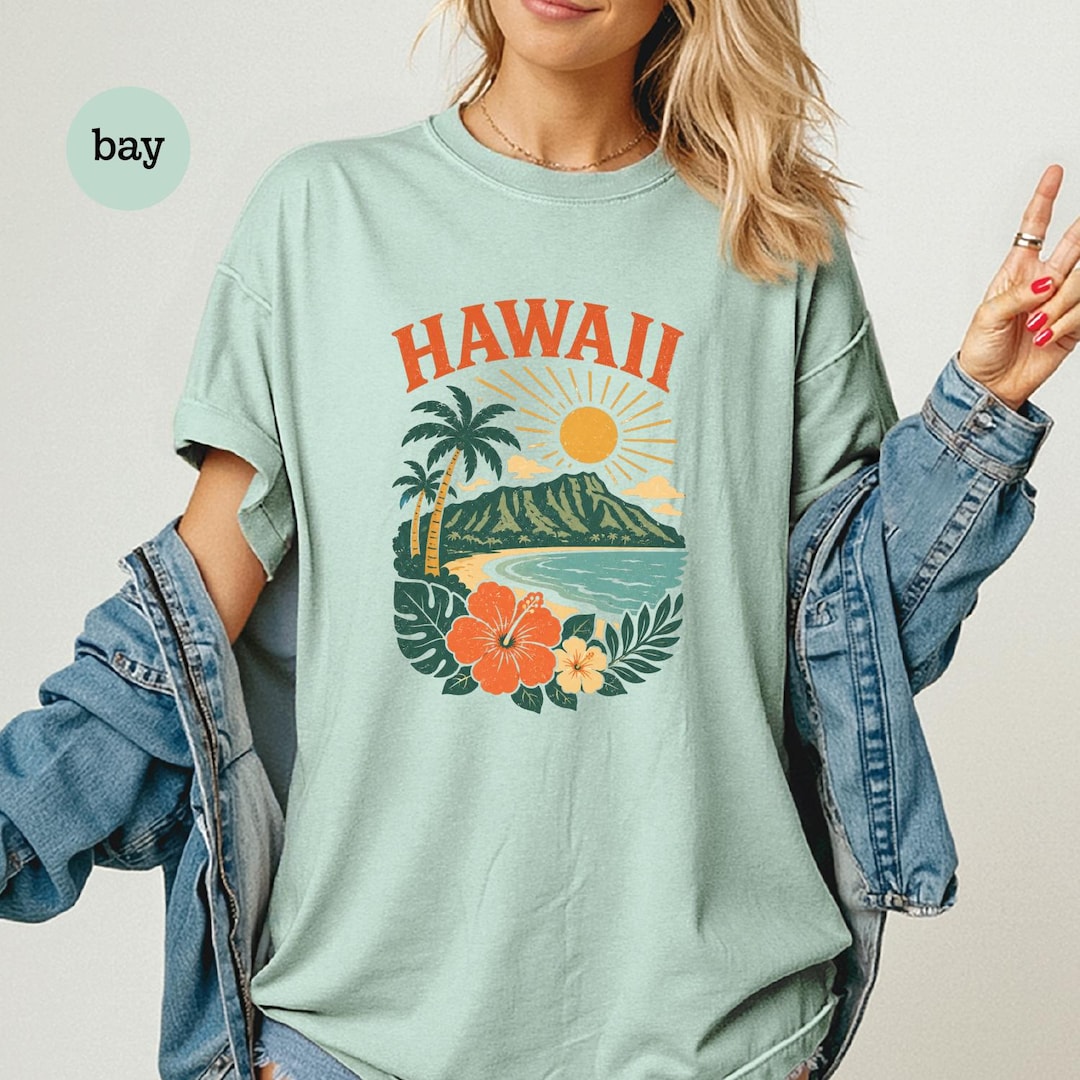 Hawaii Shirt, Tropical Vacation Tee, Hawaii Travel Gift, Beach Lover ...