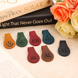 Marcador de couro personalizado, Marcador magnético de couro personalizado, Presente para leitor, Presente para amante de livros, Presente de aniversário, Marcador de couro personalizado