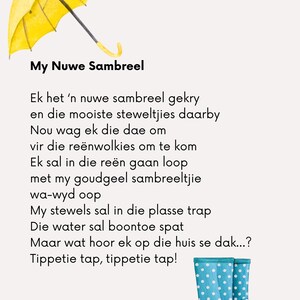 Afrikaans Gedigte Seasons Poetry for Kids Bedtime Stories | Digital download Bundle (PDF) | Summer Winter Autumn Spring Rhymes image 7