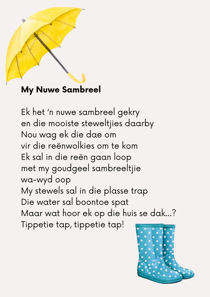 Afrikaans Gedigte Seasons Poetry for Kids Bedtime Stories | Digital download Bundle (PDF) | Summer Winter Autumn Spring Rhymes image 7