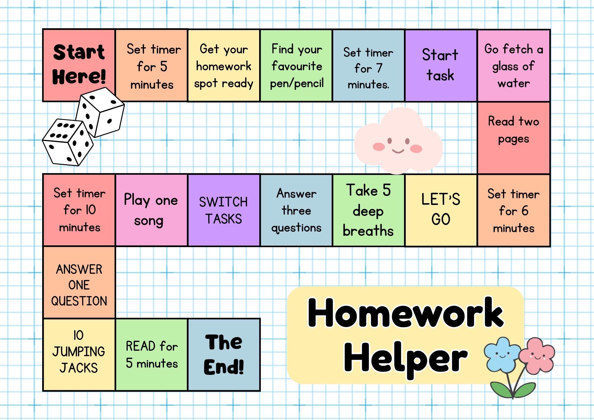 Adhd Executive Function Homework Helper Tool, Learning Support for Kids ...