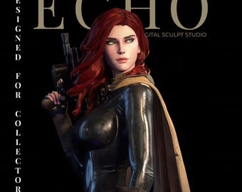 Sentinela da Lâmina Galáctica – Figura Premium para Impressão 3D em STL | Inspirada em Mara Jade | Estátua de Colecionador de Ficção Científica