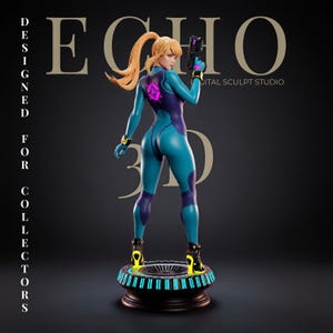 Cyber Blonde Space Agent STL – Futuristic Sci-Fi Collector Figure 3D Print Model