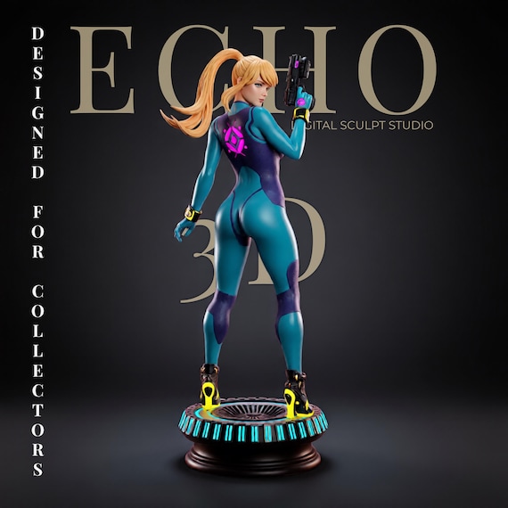 Cyber Blonde Space Agent STL – Futuristic Sci-Fi Collector Figure 3D Print Model