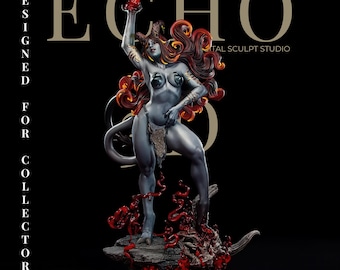 Hell Sonja Statue STL – Dark Demon Warrior Goddess Display Figure for Collectors