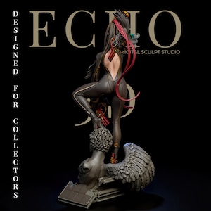 Elegant fantasy heroine STL resin sculpture