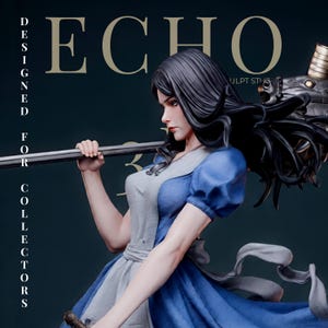 Alice Liddell American McGee's Alice STL – Dark Wonderland Blade Collector Statue 3D Print Model