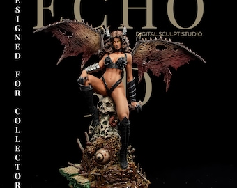 Demon NSFW Statue STL – Dark Winged Seductress Fantasy Display Figure for Collectors