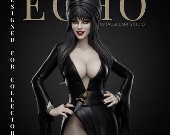 Modèle d'impression 3D Gothic Dark Mistress - Élégante statue de collectionneur de la reine de l'horreur