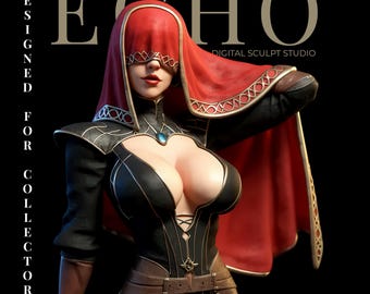 Estátua Visas Marr NSFW STL – Figura de exibição de guerreiro místico sombrio para colecionadores e impressão 3D