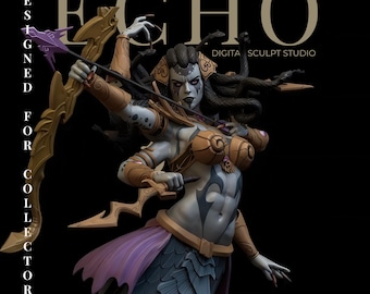 Lady Vashj STL – Rainha Guerreira Serpente | Edições SFW + NSFW | Estátua de Arqueira Fantástica