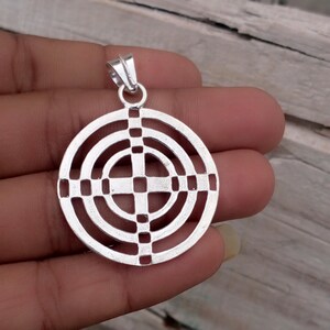 Pendentif cercle géométrique en argent sterling 925, collier symbole circulaire, bijou minimaliste et tendance, cadeau bohème moderne