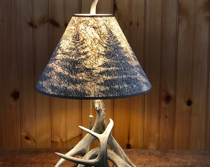 Real Deer Antler Table Lamp Etsy