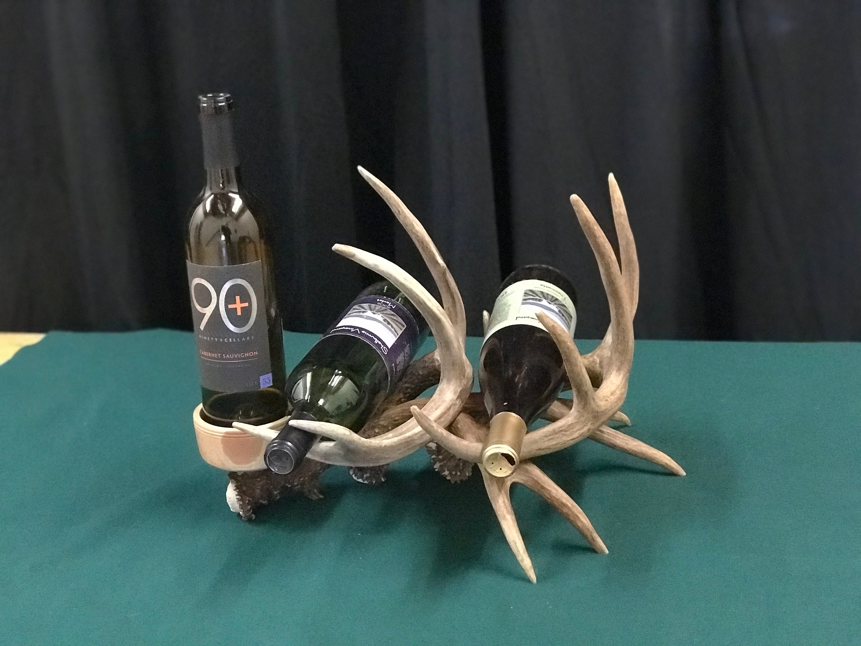 Antler wine rack 4 bottle holder Etsy