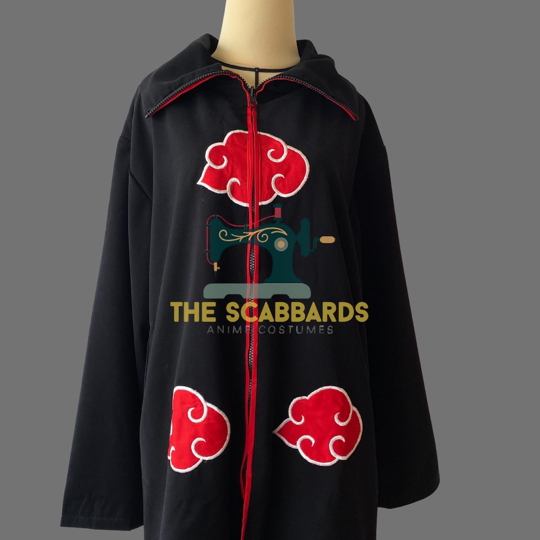 Ninja Robe Designs Anime Cloak Black Ninja Robe Cosplay Hooded Coat - Etsy Australia