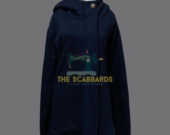 Edgy Anime Hoodie – Black Oversized Jacket, Casual Unisex Streetwear Look