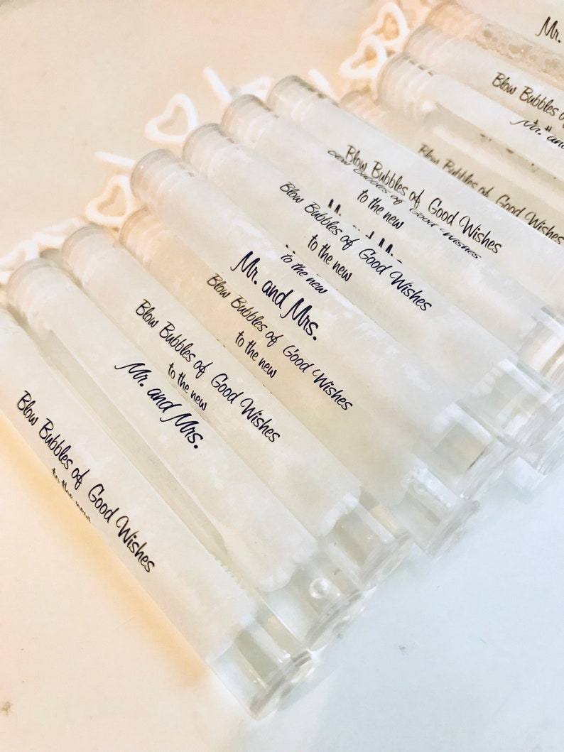 200 Bubbles of Good Wishes Wedding Bubble Tubes with Labels Etsy