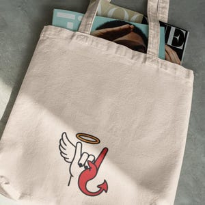 Angel Wing & Devil Tail Tote Bag image 1