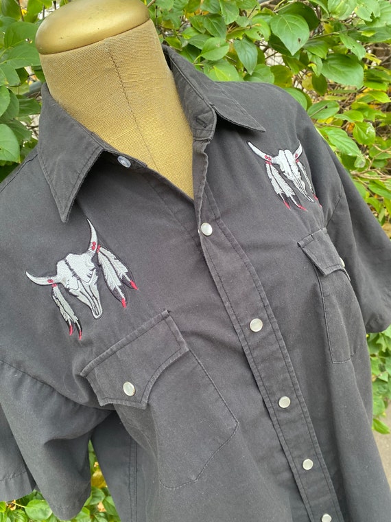 The Chambray Embroidered Western Shirt | Stetson & The Great main image 1