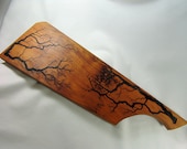 French Pattern Cherry Bread Baguette Board with Lichtenberg Figures 5-7 quot by 18 quot
