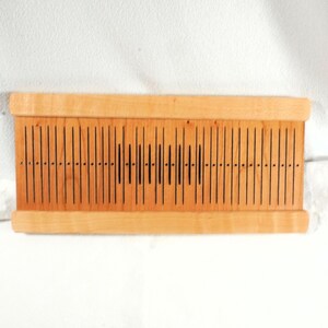 Norwegian Spaltegrind 77 Thead Wild Black Cherry Braced Heddle with 9 Extra Wide Pattern Threads
