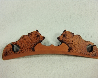 A Short Sword Form Curved Shuttle for Traditional Scandinavian Tape Weaving with Cave Bears 5"