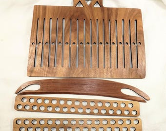 Tabby & Tapestry Sash Weavers Kit: 33 Thread 11" Wide Heddle, 11" Wide Spacers and a 12" Wide Shuttle Knife
