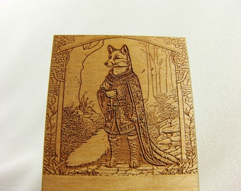 Soporte para teléfono / iPad / Kindle, Reynard, el embaucador de estilo medieval