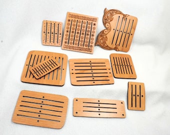 Rascally Roman 10 Rigid Heddle Set: All 9 Known Complete Heddles from the Roman Era are Included plus my compromise Pompeii Heddle.