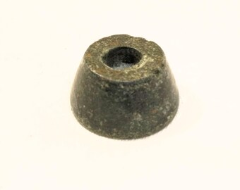 Greenlander Whorl, Viking Era Form Spindle Whorl Form, Black Steatite 19g #5b