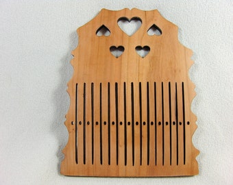 31 Thread Heddle in Wild Black Cherry, the 5 of Hearts