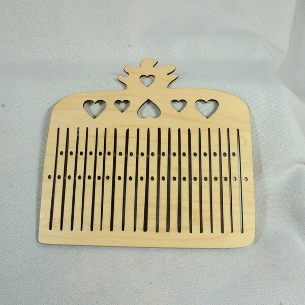 Guild / Instructors 39 Thread Double Hole Pick Up Scandinavian Band or Tape Weaving Heddle, Back Strap Loom