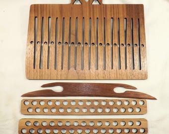 Tabby & Tapestry Sash Weavers Kit: 33 Thread 11" Wide Heddle, 11" Wide Spacers and a 12" Wide Shuttle Knife