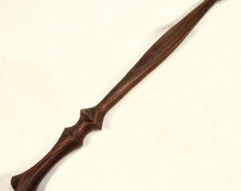 Oseberg Distaff, 16 inches in Black Walnut