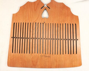 North of the Wall: 53 Thread Wild Black Cherry MDF Heddle, Two Bears