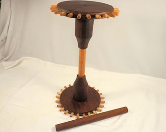 ML's Convertible Purse Loom 15" & 17" Weaving height, Karmantyúfa is a traditional Hungarian wooden weaving tool