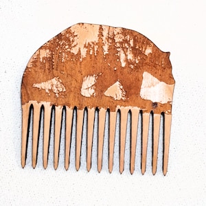 Short Tapestry Weaving Comb: Cave Bear Totem